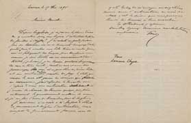 EFA CHYPRE 3 : Lettre de Tano à Th. Homolle, 17 décembre 1895.