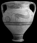 EFA cliché n° 23829 : Vase mycénien, provenant d’Aradippou, près de Larnaca (photo mission P. Perdrizet, 1896. Actuellement au musée du Louvre, inv. AM 625).