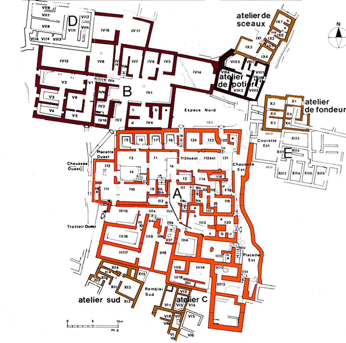 Figure 1. Plan général du Quartier Mu (M. Schmid ©EfA).